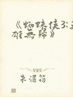 《蜘蛛侠3:英雄无归》