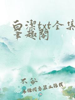 白洁txt全集笔趣阁