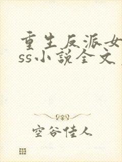 重生反派女boss小说全文免费阅读