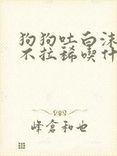 狗狗吐白沫黏液不拉稀吃什么药好