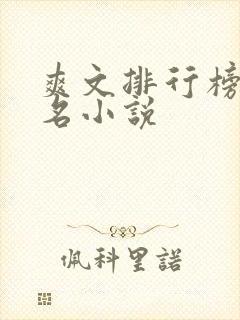 爽文排行榜前十名小说