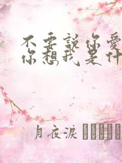 不要说你爱我,你想我是什么歌曲