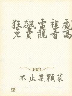 狂飙电视剧全集免费观看高清