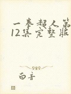 一拳超人第三季12集完整版