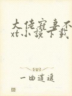 大佬宠妻不腻txt小说下载