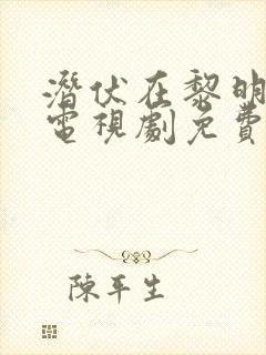 潜伏在黎明之前电视剧免费观看完整版