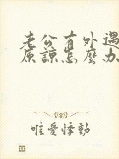 老公有外遇求我原谅怎么办