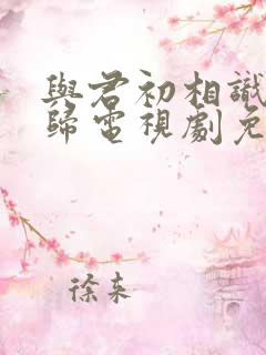 与君初相识故人归电视剧免费观看