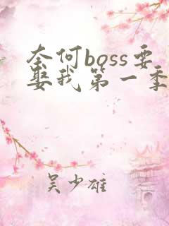 奈何boss要娶我第一季免费观看全集完整版