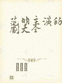 范明主演的电视剧大全