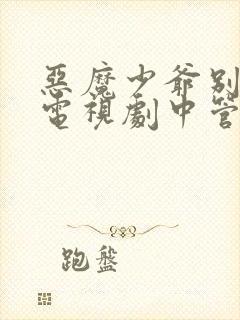 恶魔少爷别吻我电视剧中管家买错