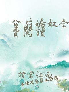 公府娇奴全文免费阅读