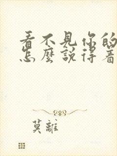 看不见你的笑我怎么说得着是什么歌