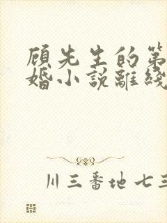 顾先生的第一宠婚小说离线下载