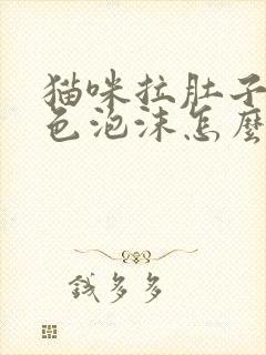 猫咪拉肚子吐白色泡沫怎么办