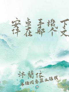 安卓手机下载文件在哪个文件夹