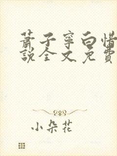 萧子宁白惜凝小说全文免费阅读最新