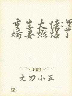 重生大佬:黑帝娇妻燃爆了txt下载