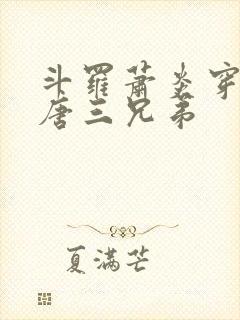 斗罗萧炎穿越成唐三兄弟