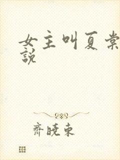 女主叫夏棠的小说