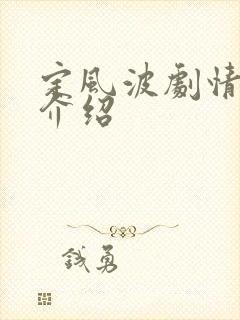 定风波剧情分集介绍