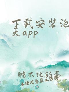 下载安装泡泡聊天app