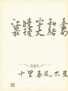 江晓宇和秦子瑶最后大结局