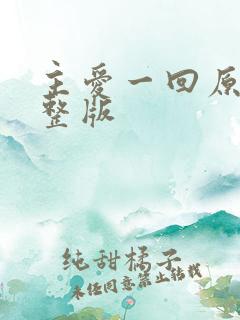 主爱一回原唱完整版