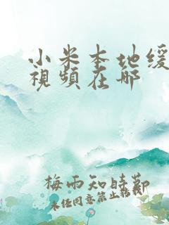 小米本地缓存的视频在哪