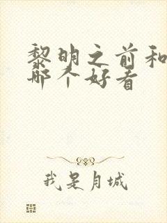 黎明之前和潜伏哪个好看