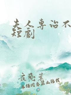 夫人专治不服 短剧