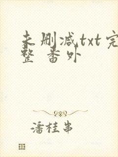 未删减txt完整 番外