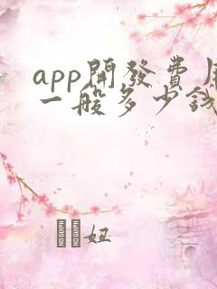 app开发费用一般多少钱