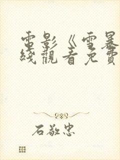 电影《雪暴》在线观看免费