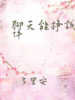 聊天能挣钱的软件