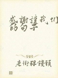 感谢让我们相遇的句子