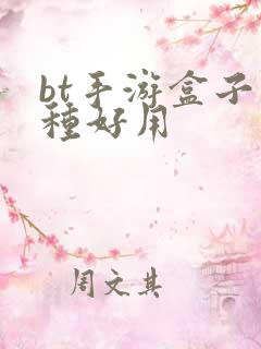 bt手游盒子哪种好用