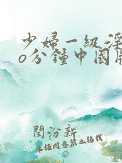 少妇一级淫片6o分钟中国版