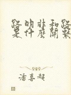 路明非和路鸣泽是什么关系