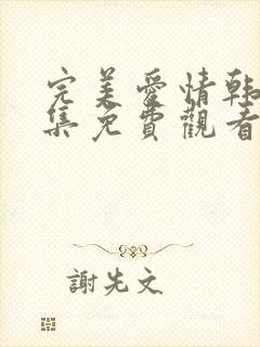 完美爱情韩剧全集免费观看