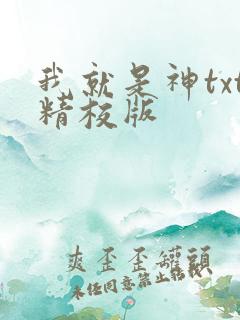 我就是神txt精校版