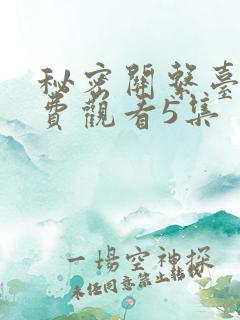 秘密关系台剧免费观看5集