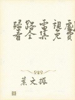 归路电视剧在线看全集免费高清