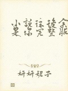 小说往后余生皆是你完整版