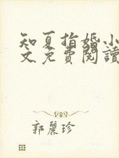 知夏指婚小说全文免费阅读