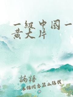 一级中国一级特黄大片