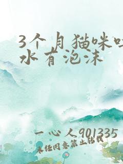 3个月猫咪吐黄水有泡沫