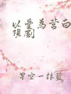 以爱为营白鹿电视剧