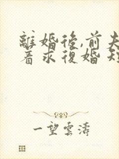 离婚后,前夫哭着求复婚 短剧