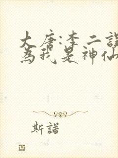 大唐:李二误认为我是神仙